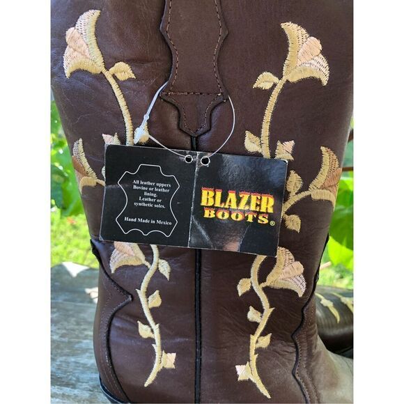 NWT Blazer Boots Romero Bros Embroidered Floral Western Cowgirl 8.5